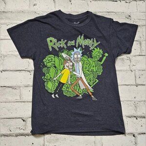 Rick and Morty Graphic Blue and Green T-shirt